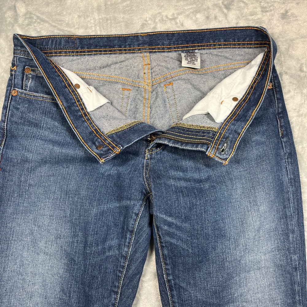 Polo Jeans Co Ralph Lauren Stretch Kelly Jean Distressed Bootcut Women Blue 12R - Picture 4 of 12